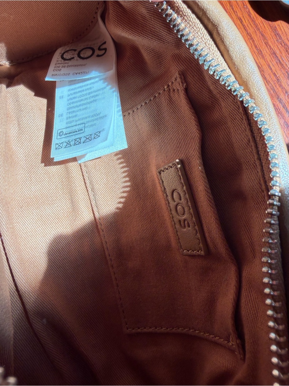COS Woven Leather Crossbody Bag - Tan/Cognac - Picture 4 of 9
